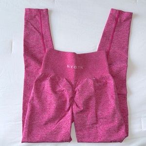 NVGTN Pink Leggings with Booty Scrunch!